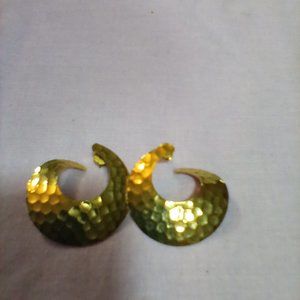 Vintage textured metal earrings